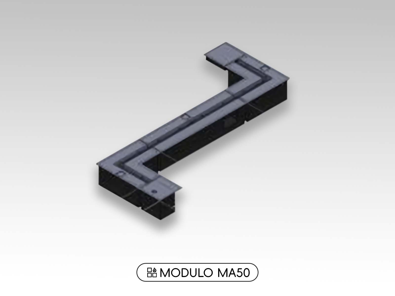 AFire模块化嵌入式酒精壁炉Modulo MA50折角模块